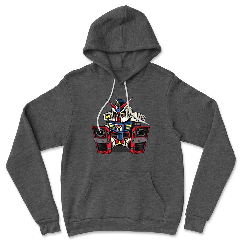 Sleepy Robot Hoodie in Dark Grey Heather color