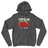 Popular On The Internet Hoodie in Dark Grey Heather color