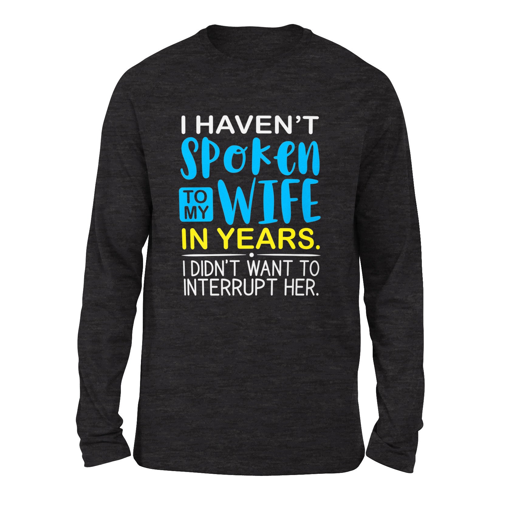 My Wife Knows Everything Men/Unisex Drop Shoulder Sweatshirt in Dark Grey Heather color