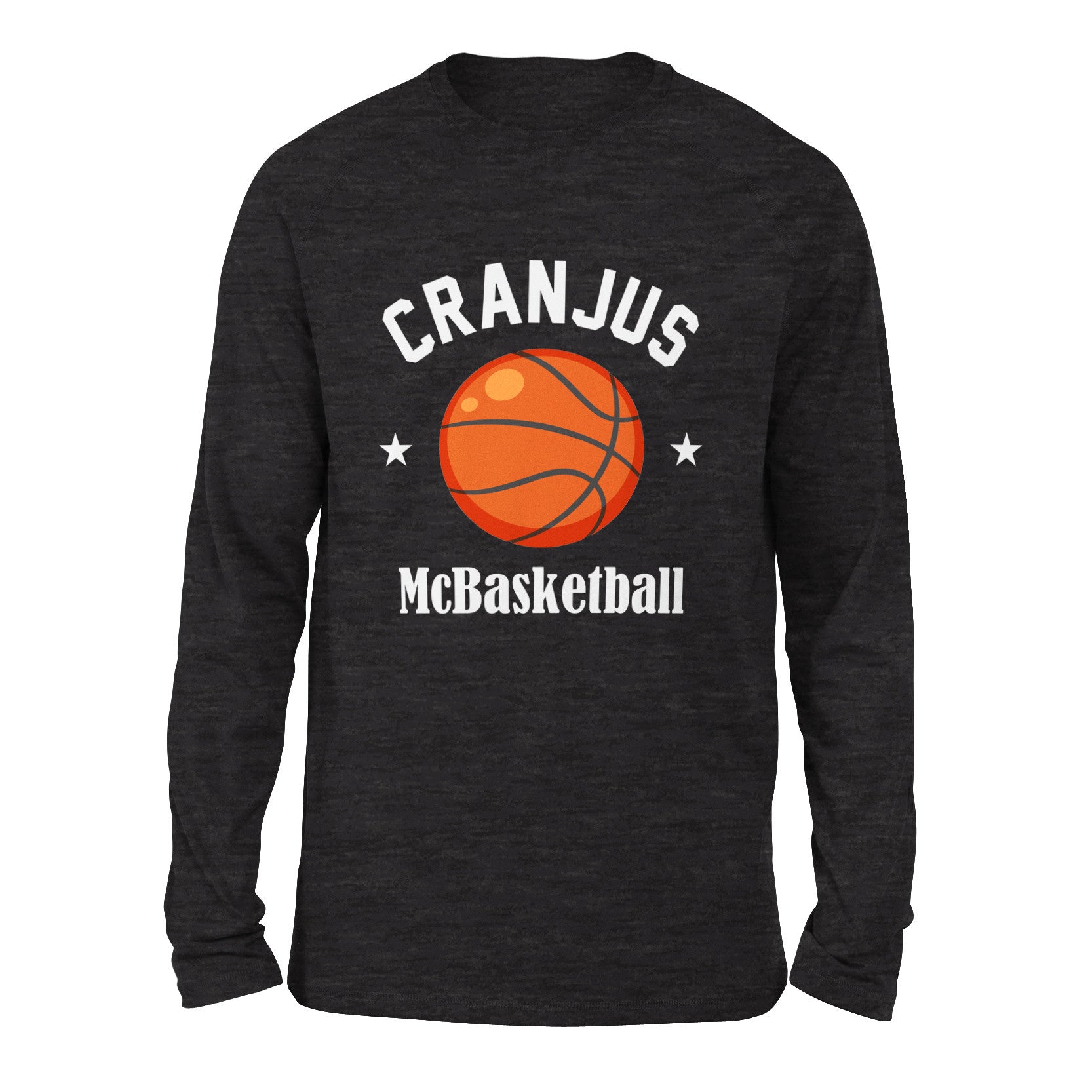 Cranjus Mcbasketball Men/Unisex Drop Shoulder Sweatshirt in Dark Grey Heather color
