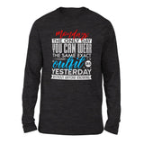 Monday, The Only Day You Can Wear The Same Exact Outfit As Yesterday Without Anyone Knowing Men/Unisex Drop Shoulder Sweatshirt in Dark Grey Heather color