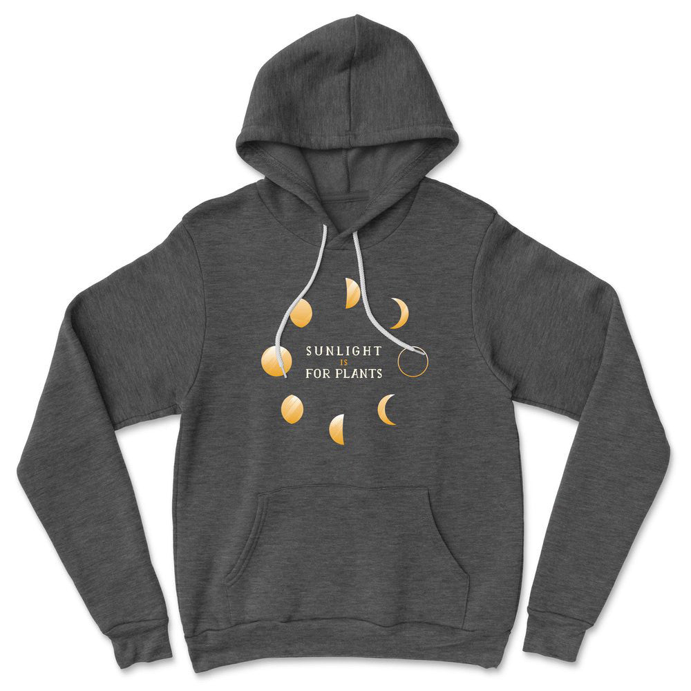 Night Moon Phases Hoodie in Dark Grey Heather color