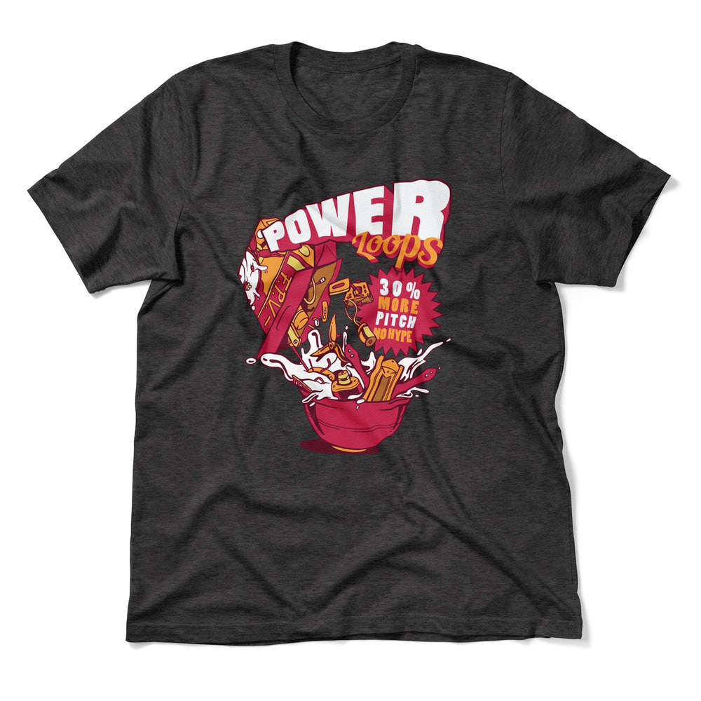 Power Loops Men/Unisex T-Shirt in Dark Grey Heather color