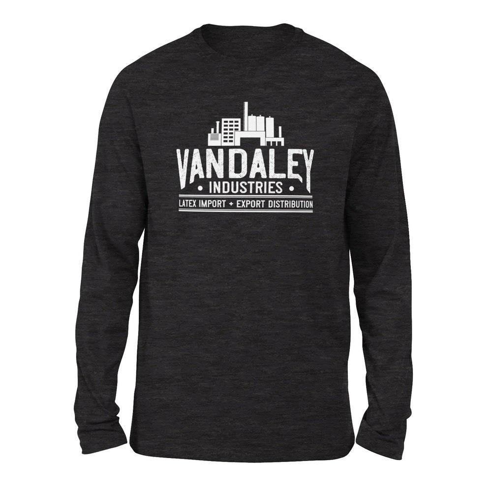 Vandaley Industries Men/Unisex Drop Shoulder Sweatshirt in Dark Grey Heather color