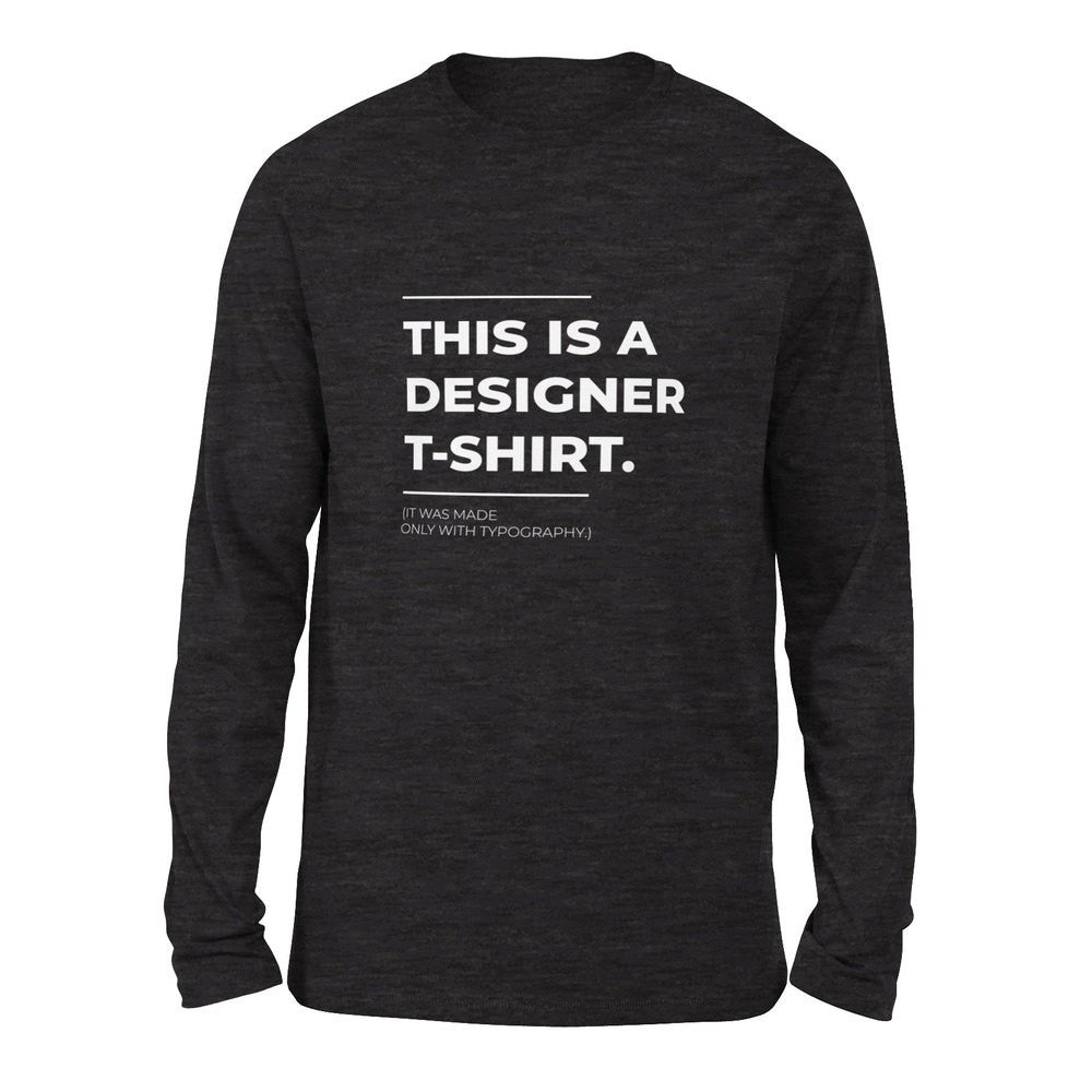 Designer Tshirt Men/Unisex Drop Shoulder Sweatshirt in Dark Grey Heather color