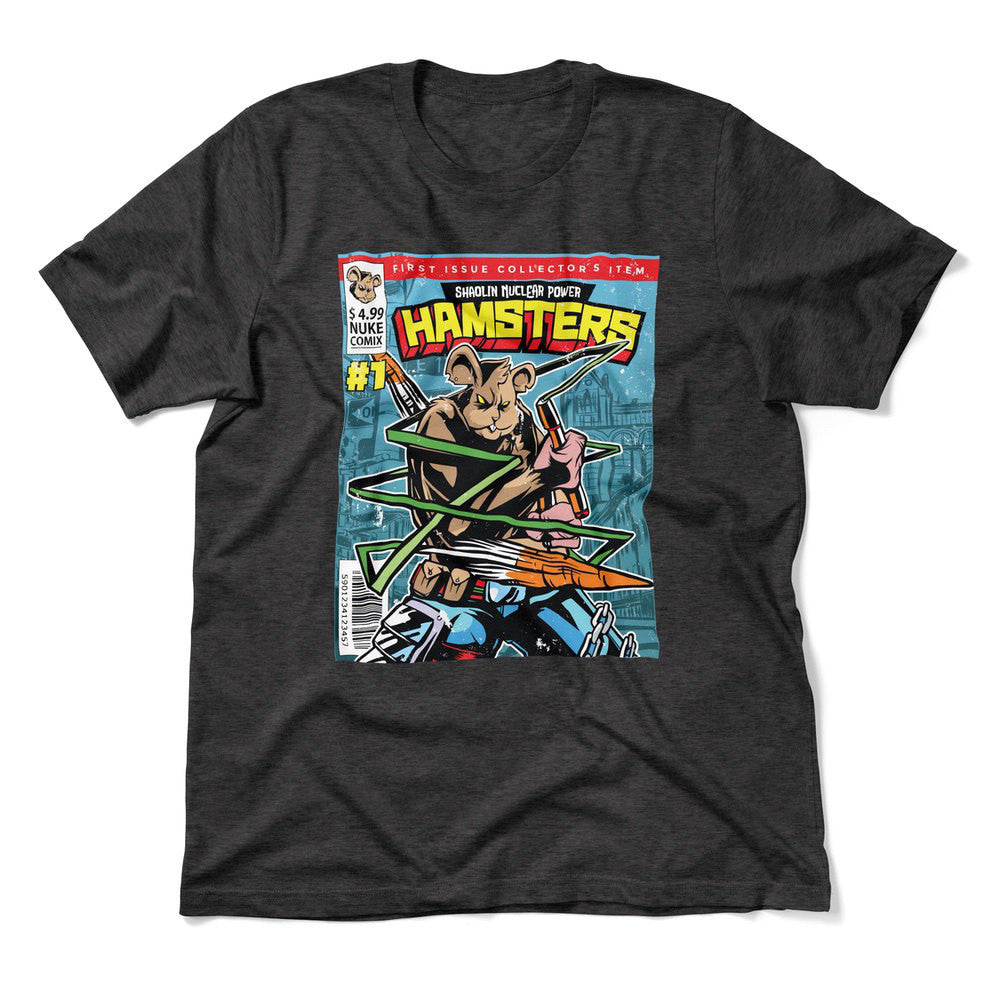 Comic Cover - Hamsters Men/Unisex T-Shirt in Dark Grey Heather color