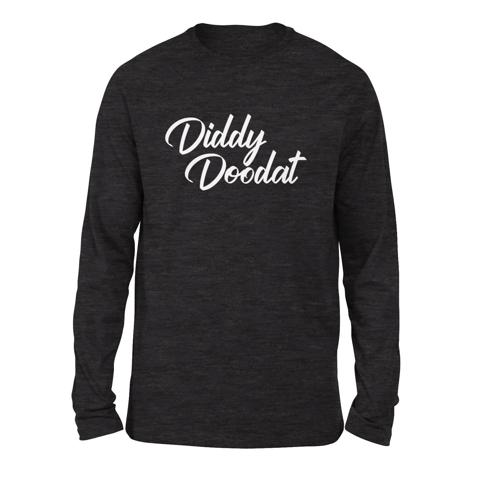 Diddy Doodat Men/Unisex Drop Shoulder Sweatshirt in Dark Grey Heather color