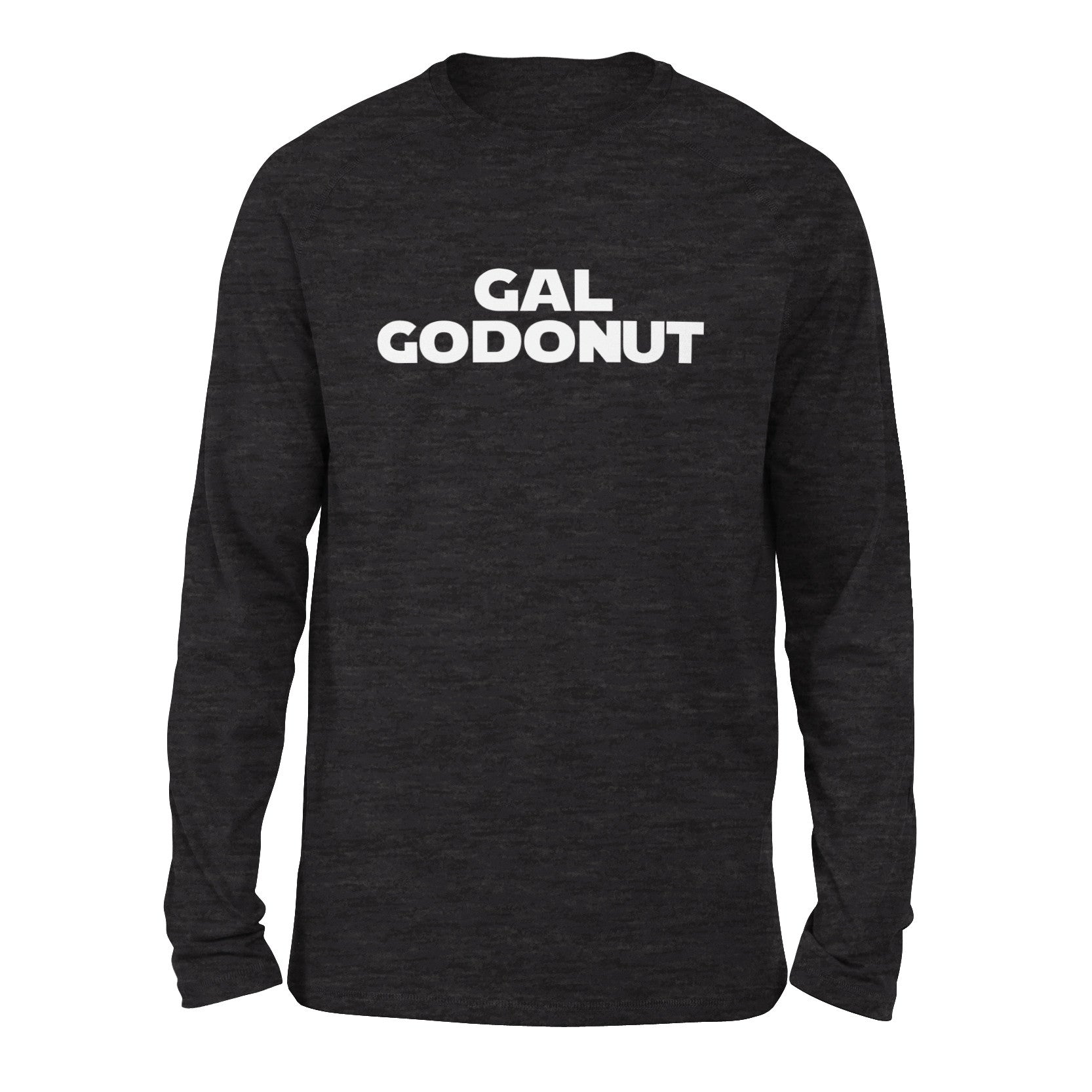 Gal Godonut Men/Unisex Drop Shoulder Sweatshirt in Dark Grey Heather color