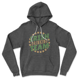 Irish Drinking Team Hoodie in Dark Grey Heather color