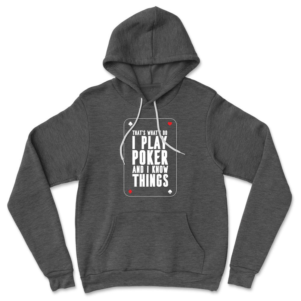 Play Poker Hoodie in Dark Grey Heather color