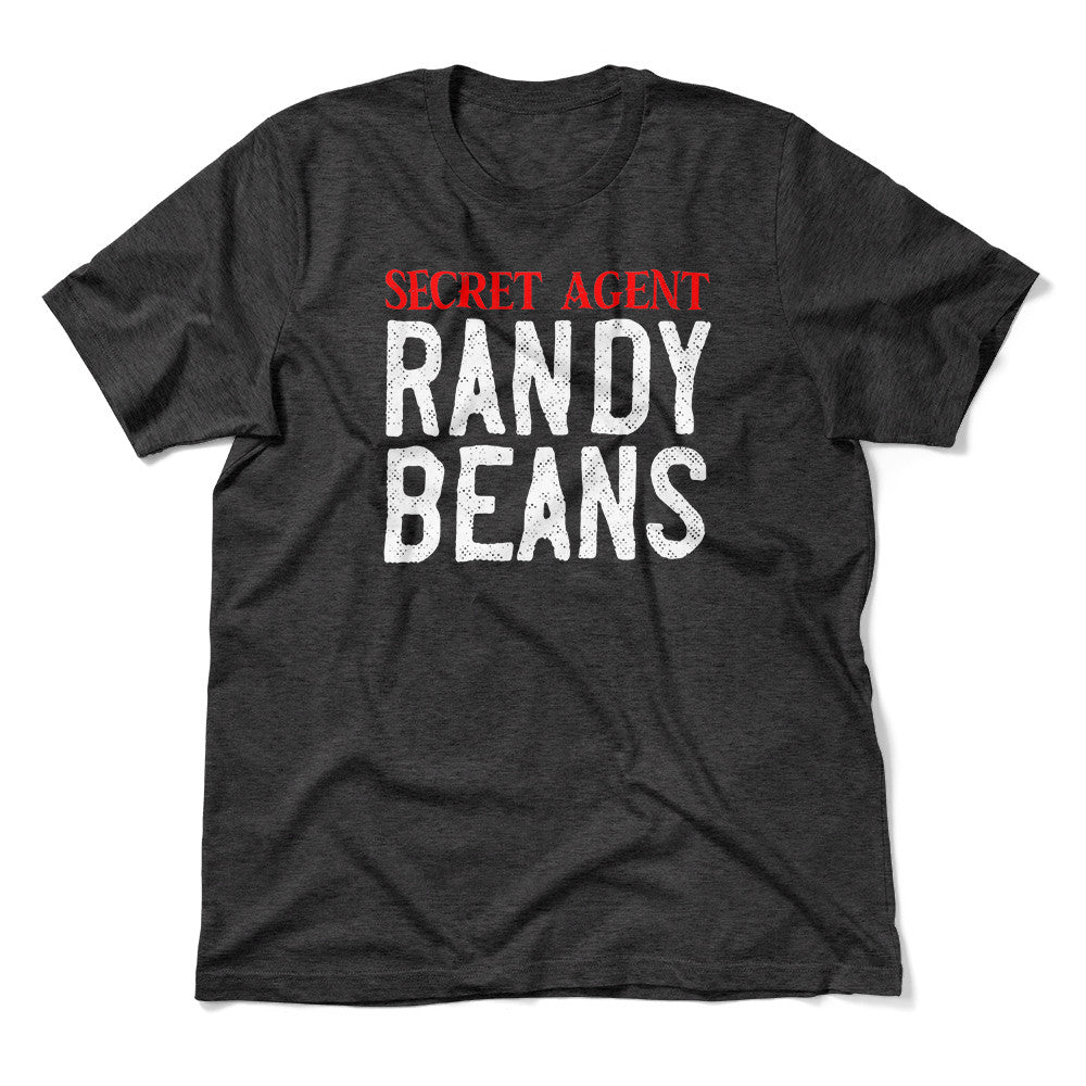 Secret Agent Randy Beans Men/Unisex T-Shirt in Dark Grey Heather color