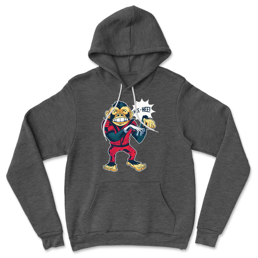 Dancing Monkey Jackson Hoodie in Dark Grey Heather color