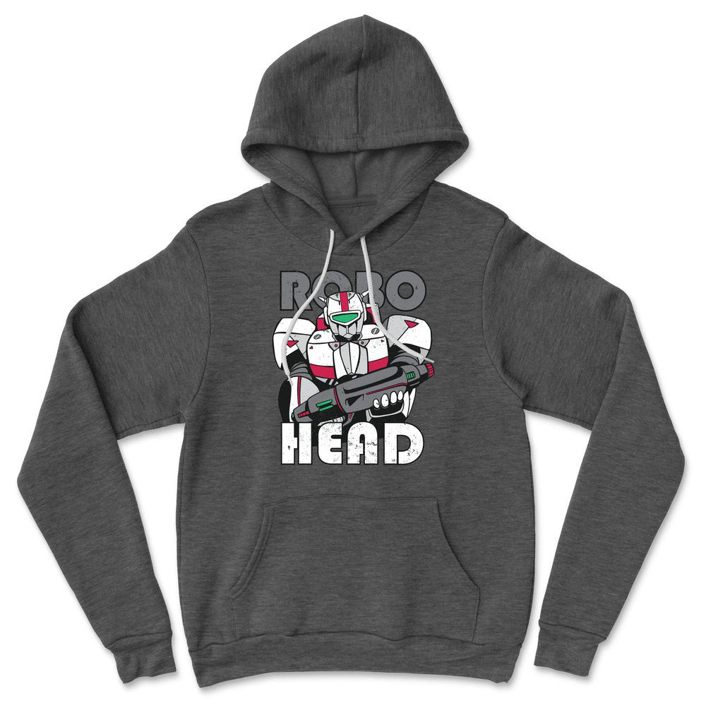 Robo Head Hoodie in Dark Grey Heather color