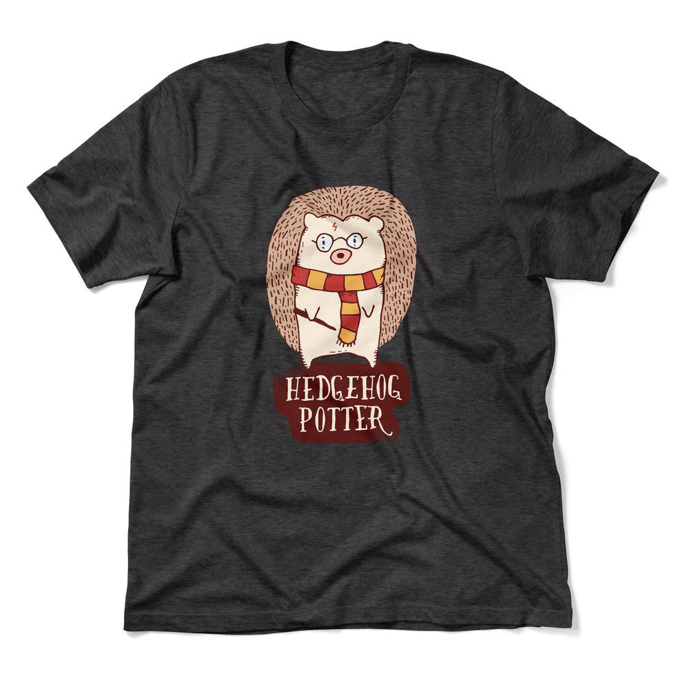 Hedge Hog Potter Men/Unisex T-Shirt in Dark Grey Heather color