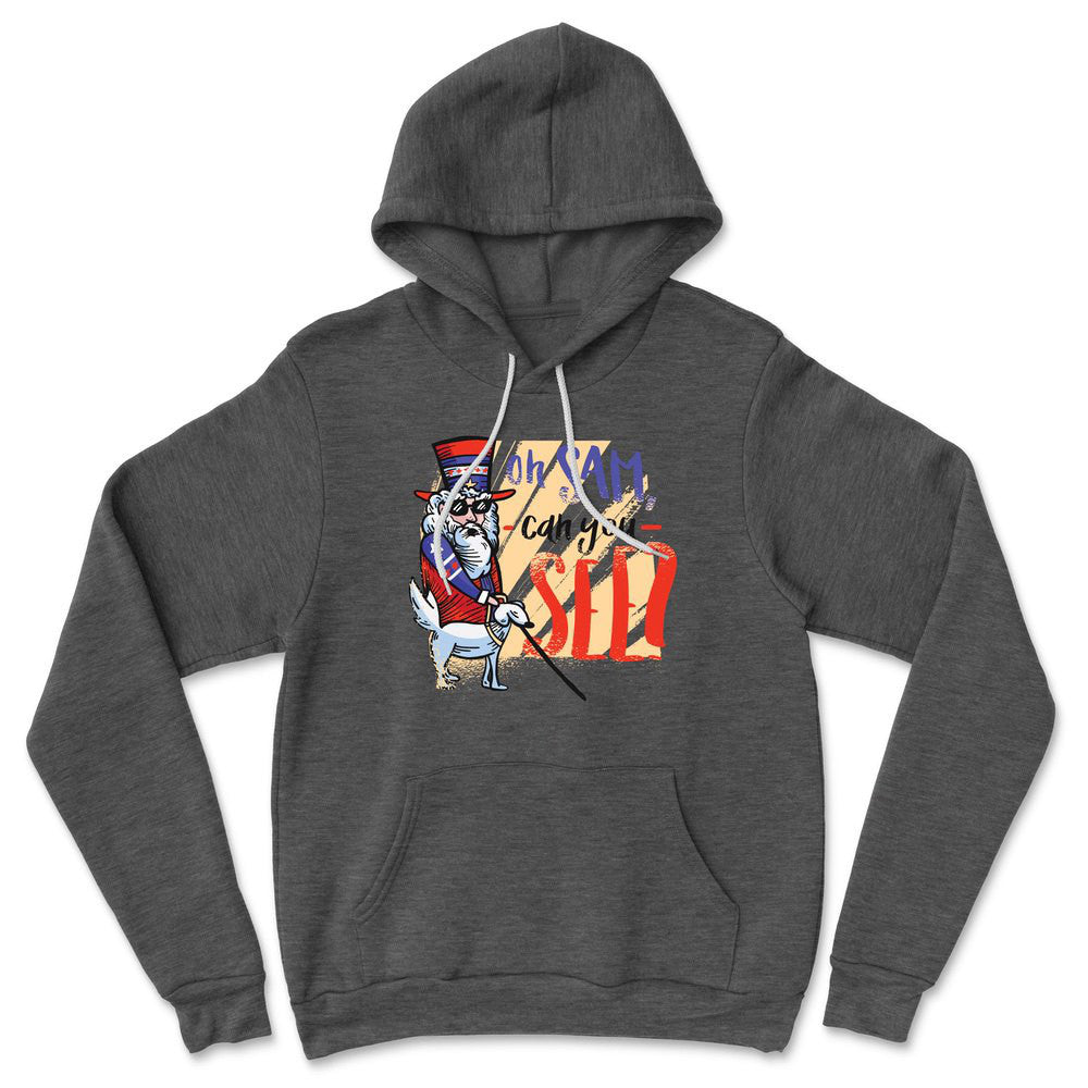Oh Sam Can You See Hoodie in Dark Grey Heather color