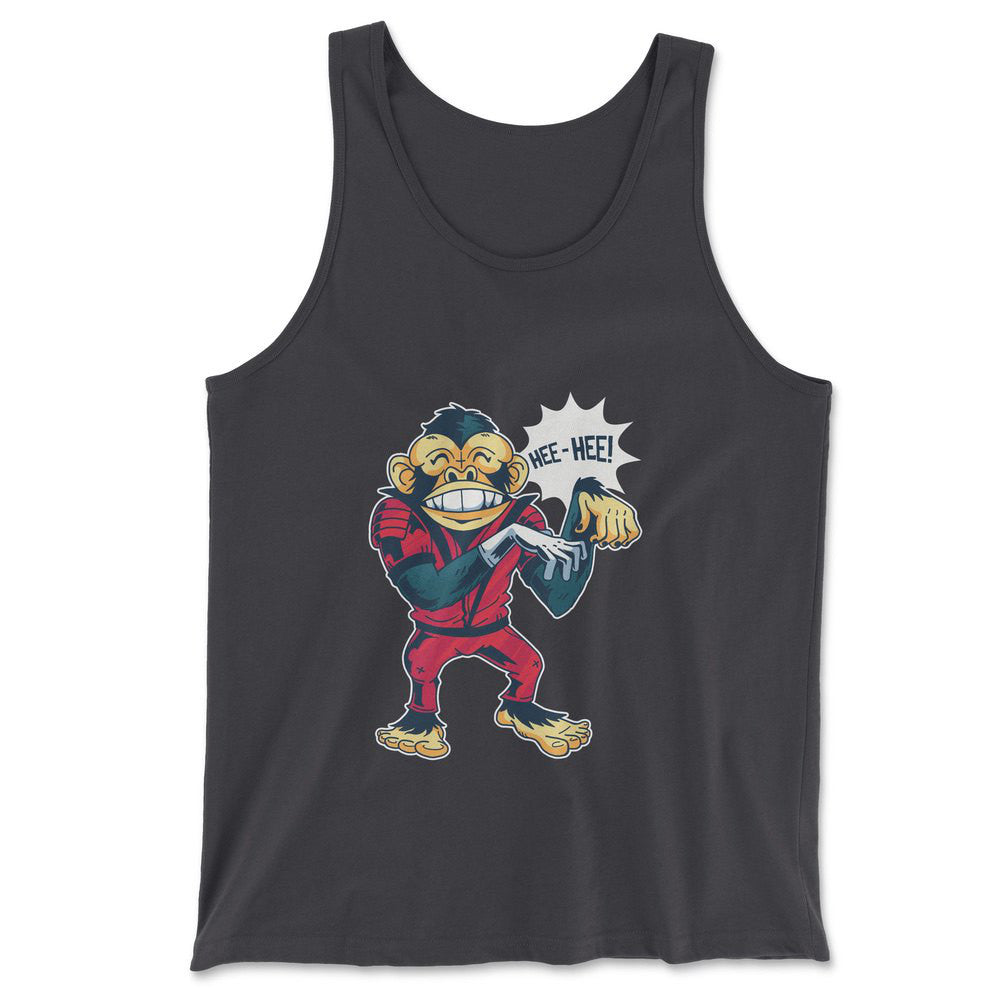 Dancing Monkey Jackson Men/Unisex Tank in Dark Grey color