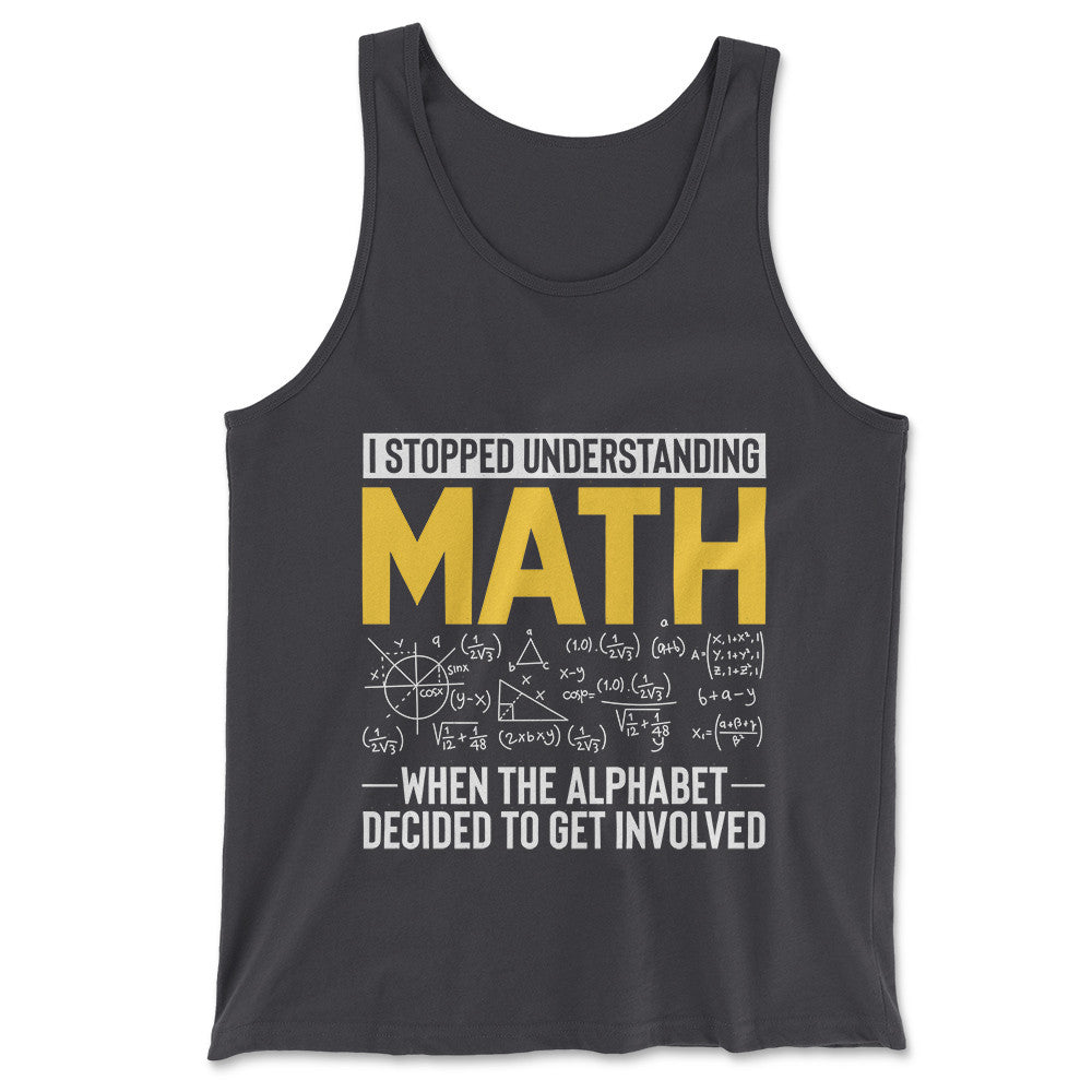 Why I Stopped Understanding Math Men/Unisex Tank in Dark Grey color