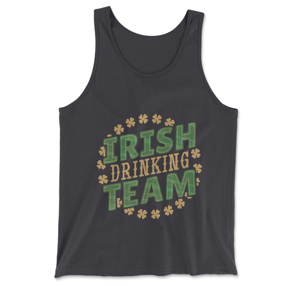Irish Drinking Team Men/Unisex Tank in Dark Grey color