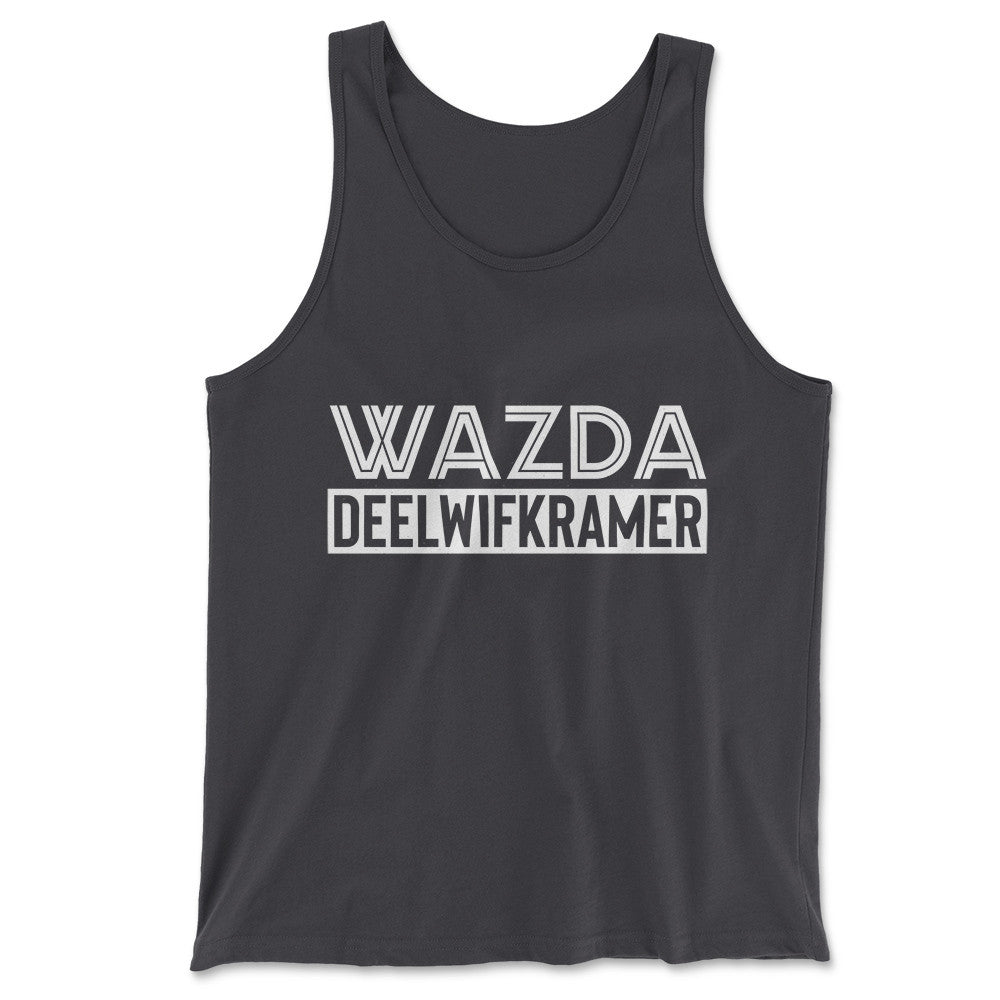 Wazda Deelwifkramer Men/Unisex Tank in Dark Grey color