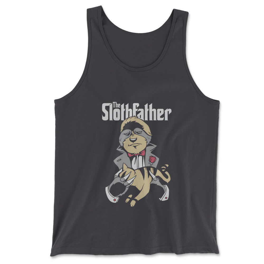 The Slothfather Men/Unisex Tank in Dark Grey color