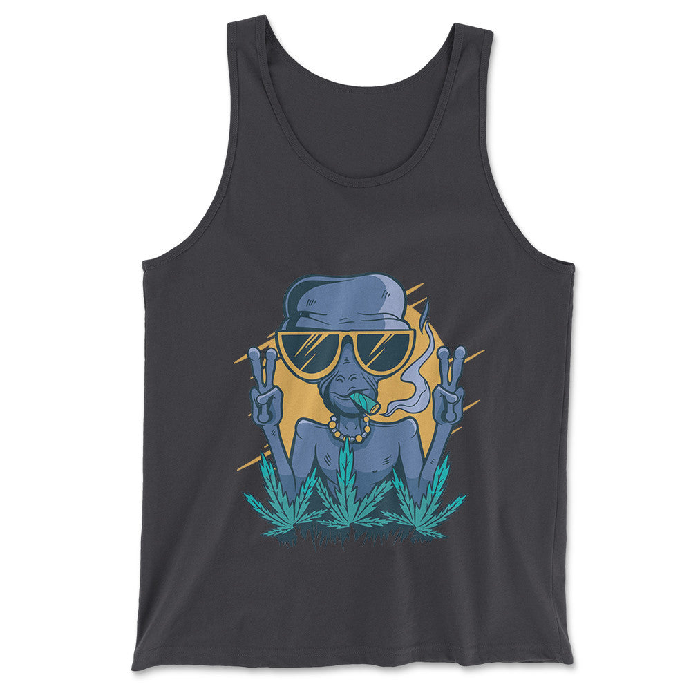 Alien Joint Men/Unisex Tank in Dark Grey color
