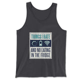 Things I Hate Men/Unisex Tank in Dark Grey color