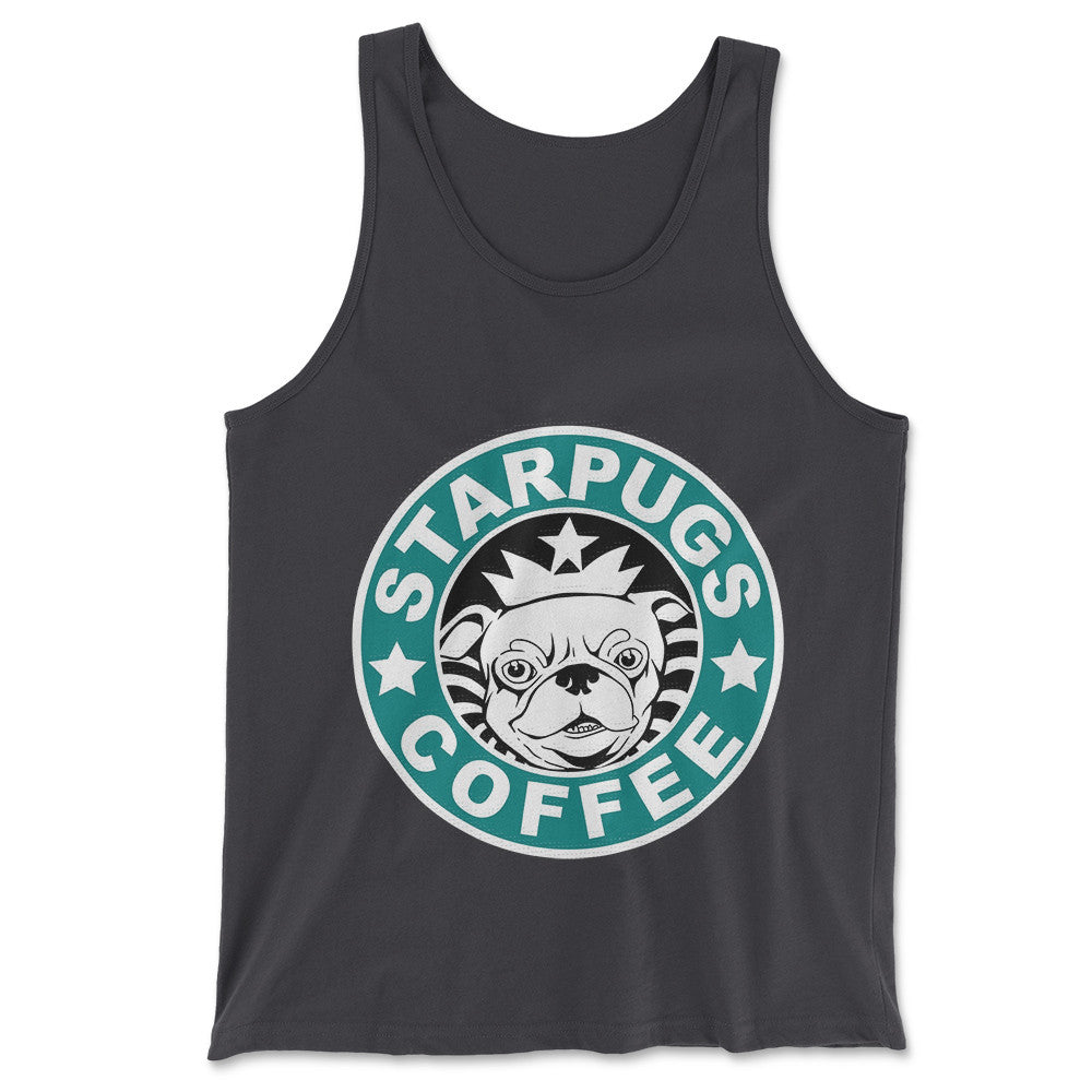 Starpugs Coffee Men/Unisex Tank in Dark Grey color