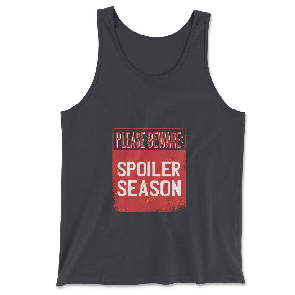 Spoiler Alert Men/Unisex Tank in Dark Grey color