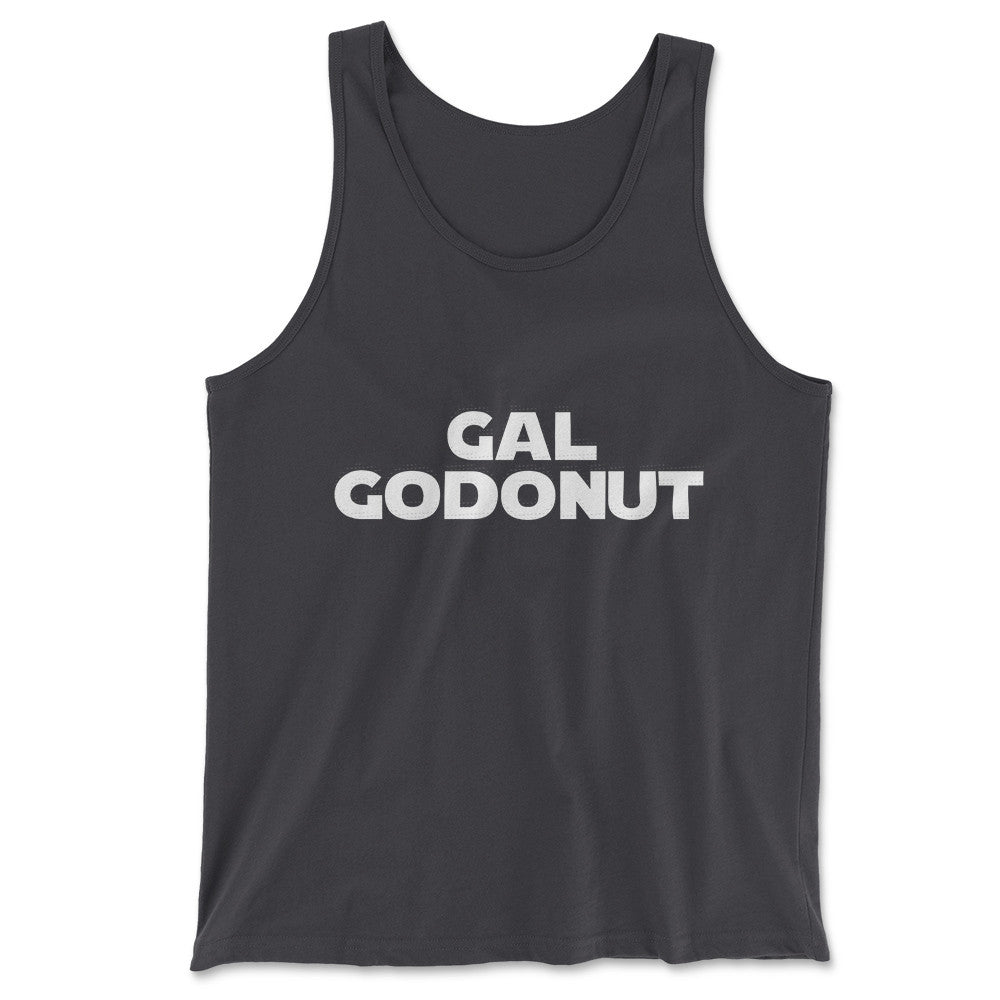 Gal Godonut Men/Unisex Tank in Dark Grey color