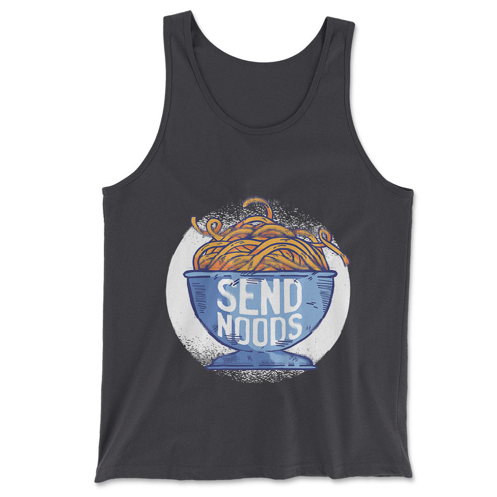 Send Noods Men/Unisex Tank in Dark Grey color