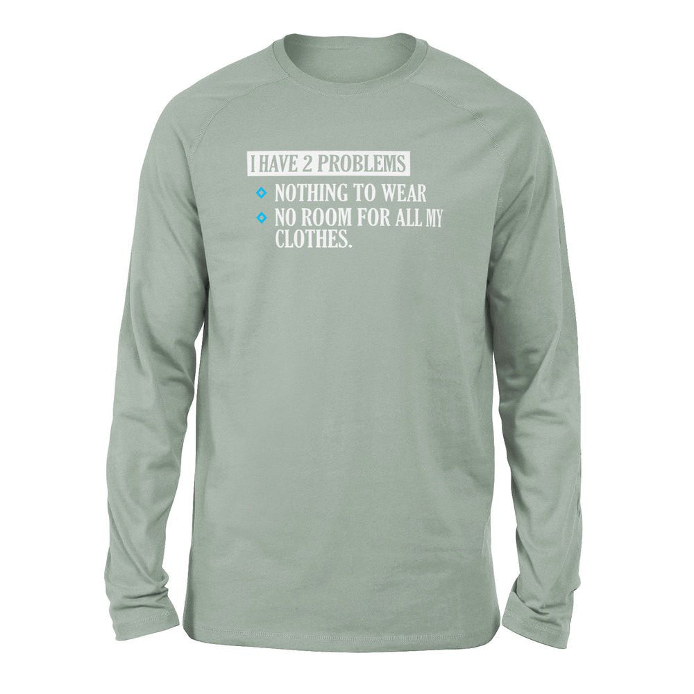 I Have 2 Problems Men/Unisex Drop Shoulder Sweatshirt in Dusty Blue color