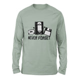 Never Forget The Old Stuff Men/Unisex Drop Shoulder Sweatshirt in Dusty Blue color