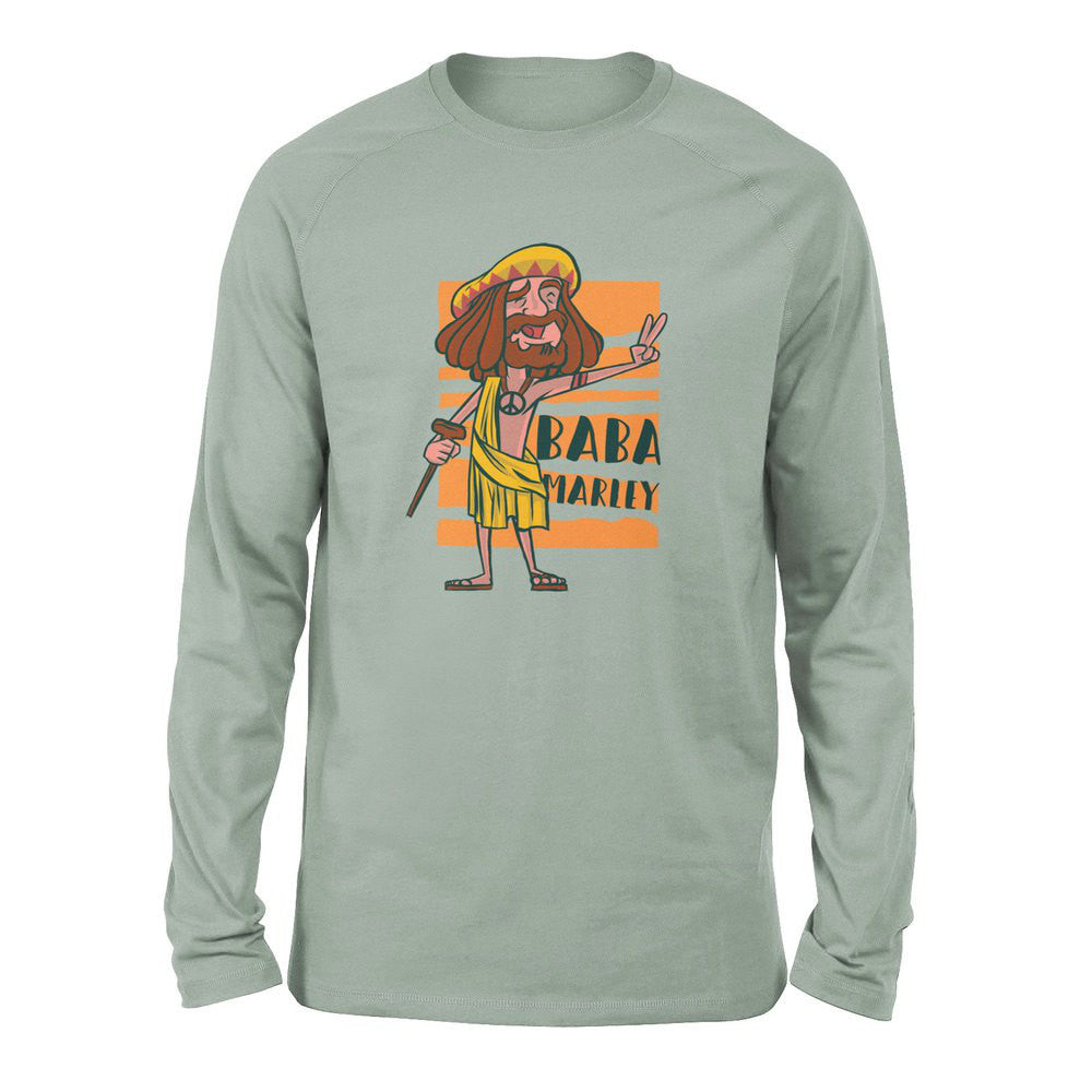 Indian Guru - Baba Marley Men/Unisex Drop Shoulder Sweatshirt in Dusty Blue color