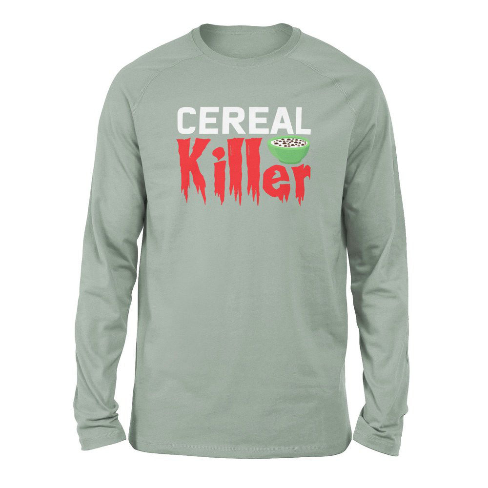 Cereal Killer Men/Unisex Drop Shoulder Sweatshirt in Dusty Blue color