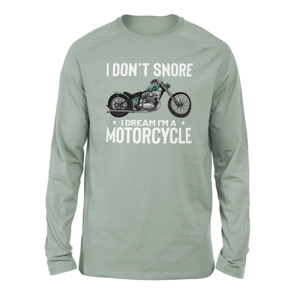 I Don't Snore, I Dream I'm A Motorcycle Men/Unisex Drop Shoulder Sweatshirt in Dusty Blue color