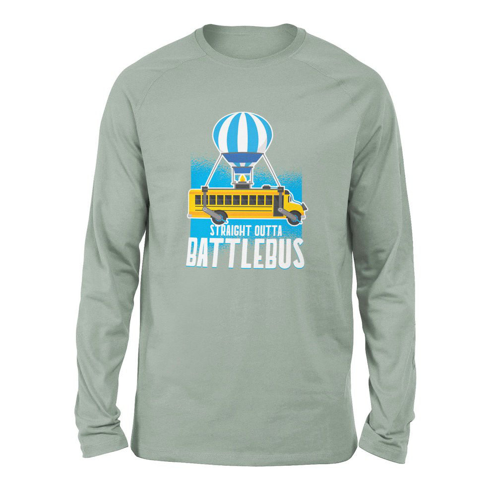 Straight Outta Battle Bus Men/Unisex Drop Shoulder Sweatshirt in Dusty Blue color