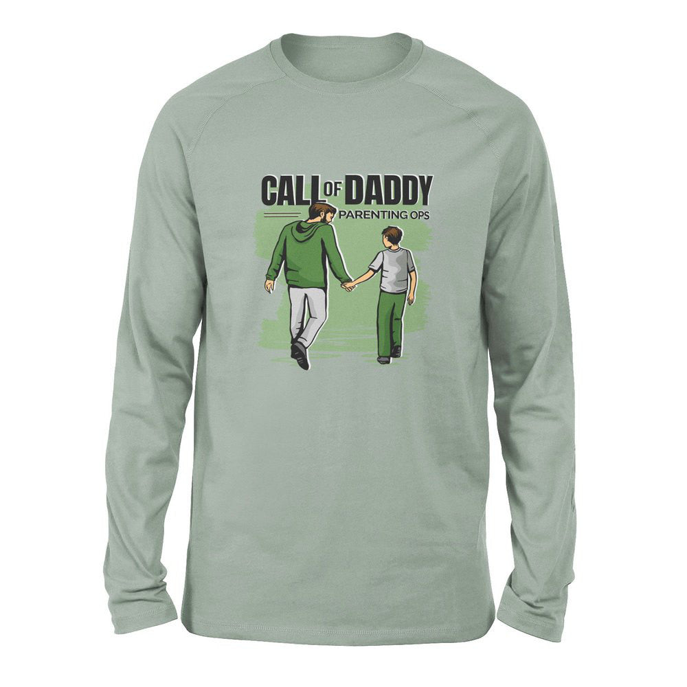 Call Of Daddy Men/Unisex Drop Shoulder Sweatshirt in Dusty Blue color