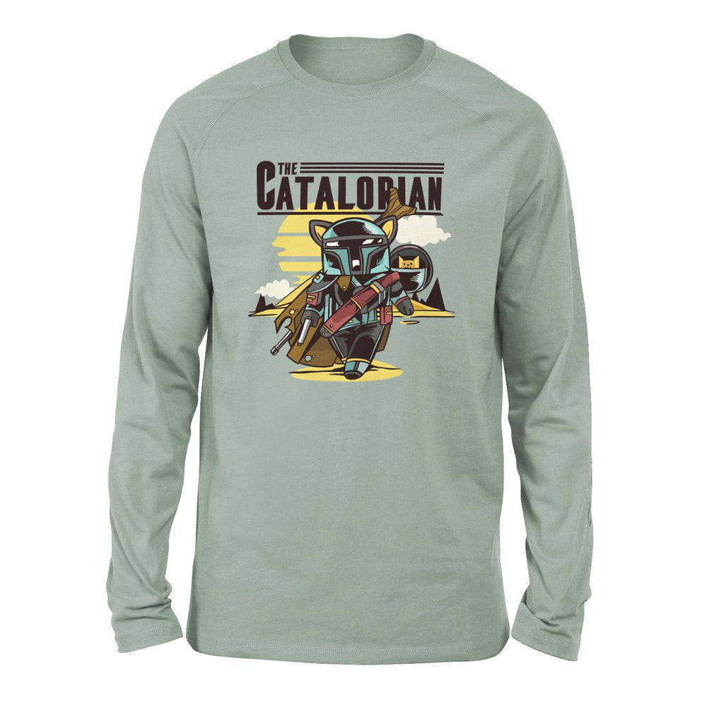 The Catalorian Men/Unisex Drop Shoulder Sweatshirt in Dusty Blue color