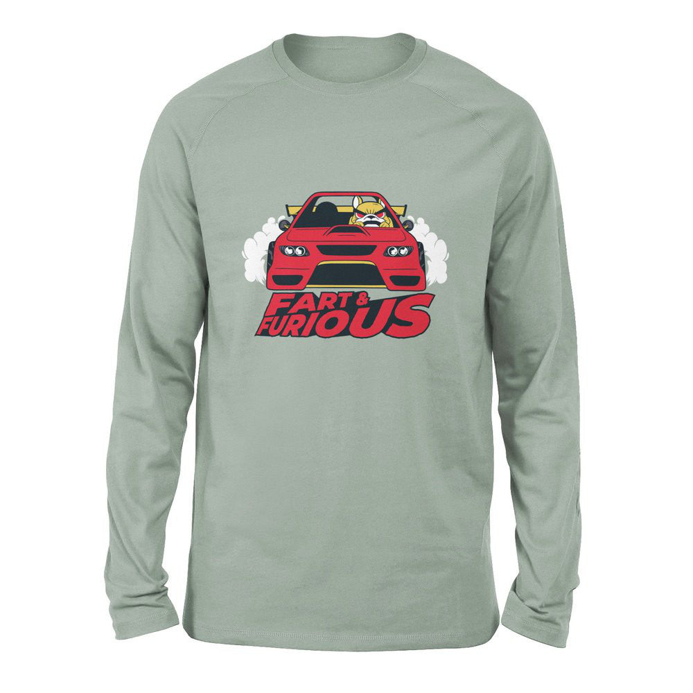 Fart And Furious Men/Unisex Drop Shoulder Sweatshirt in Dusty Blue color