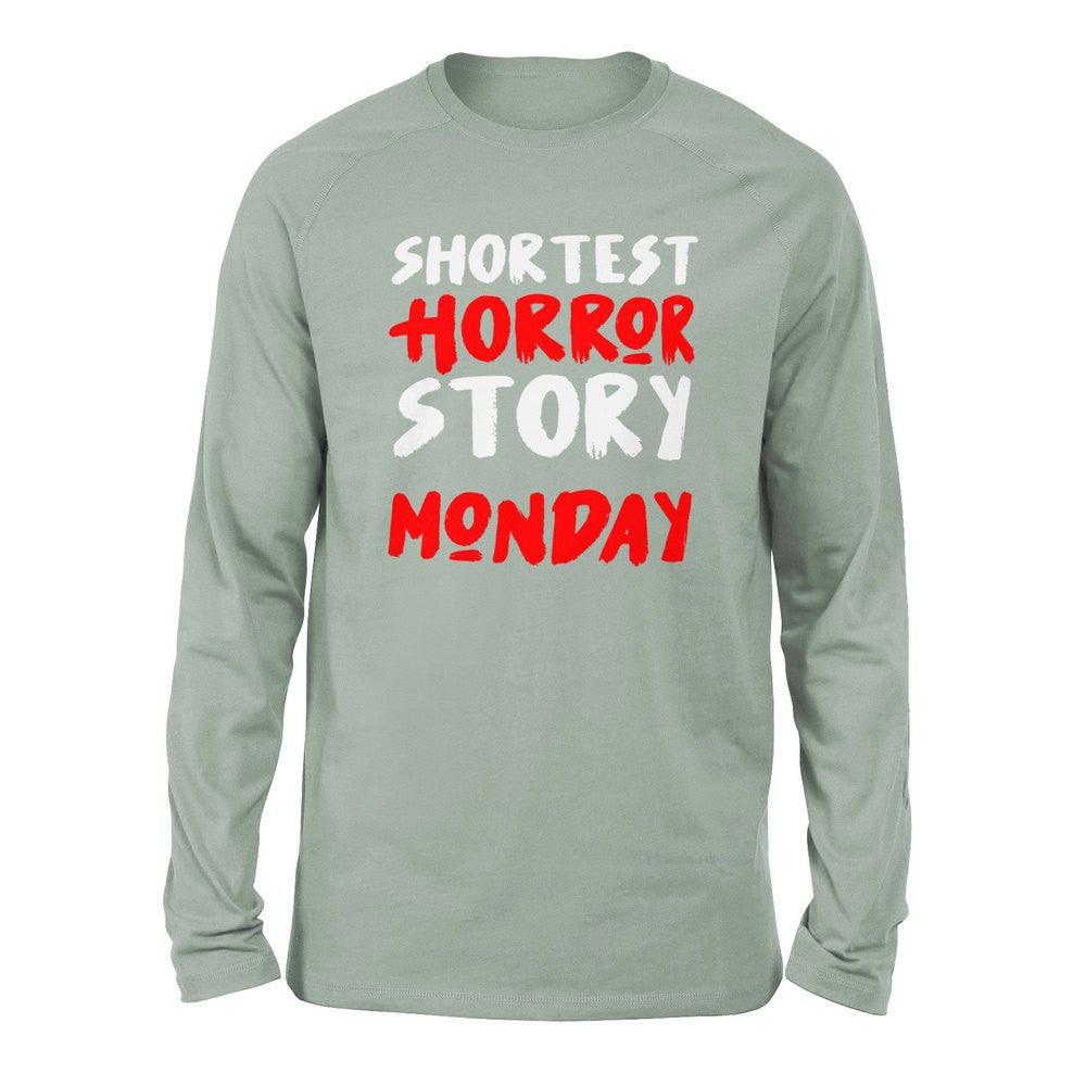 Shortest Horror Story - Monday Men/Unisex Drop Shoulder Sweatshirt in Dusty Blue color