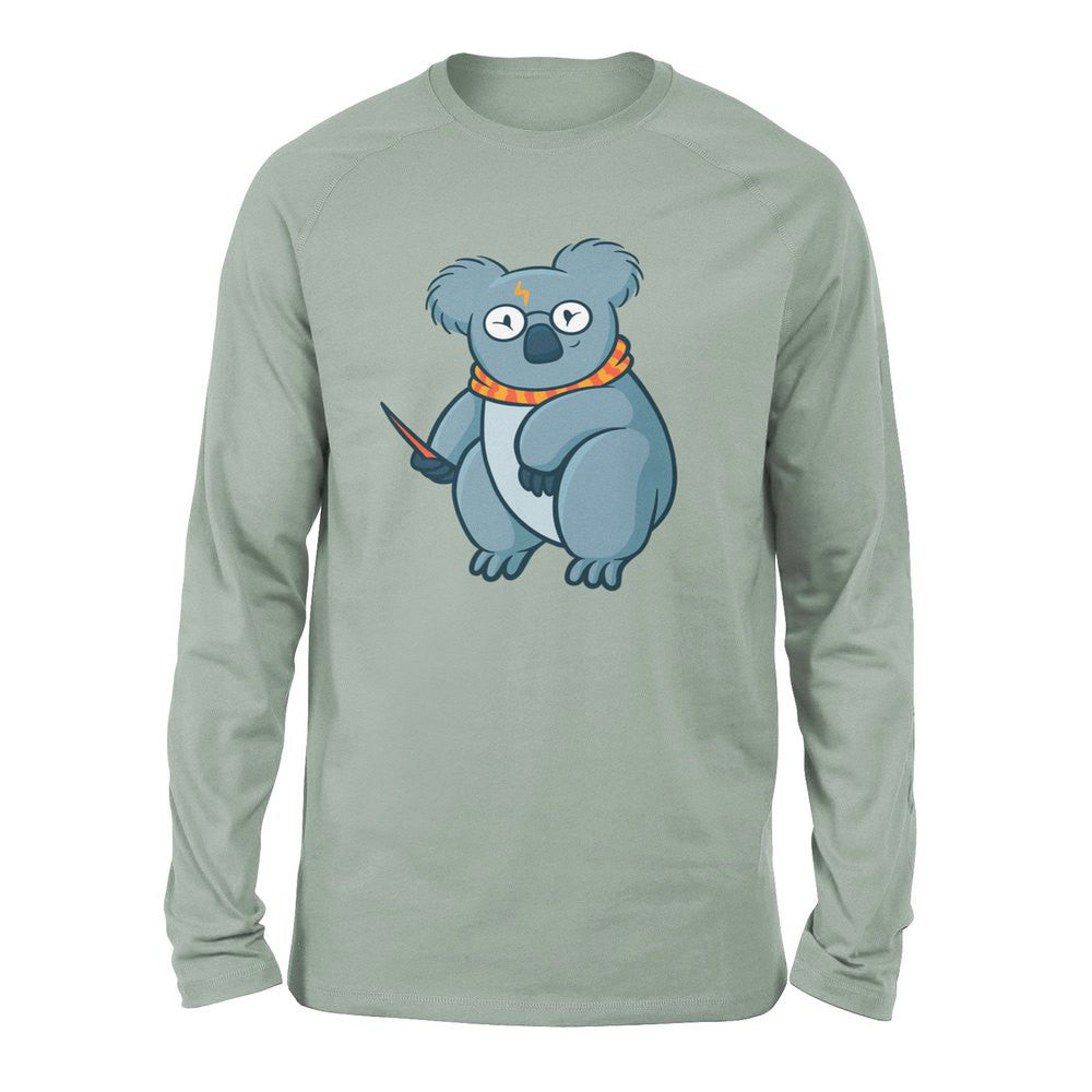 Koala Potter Men/Unisex Drop Shoulder Sweatshirt in Dusty Blue color