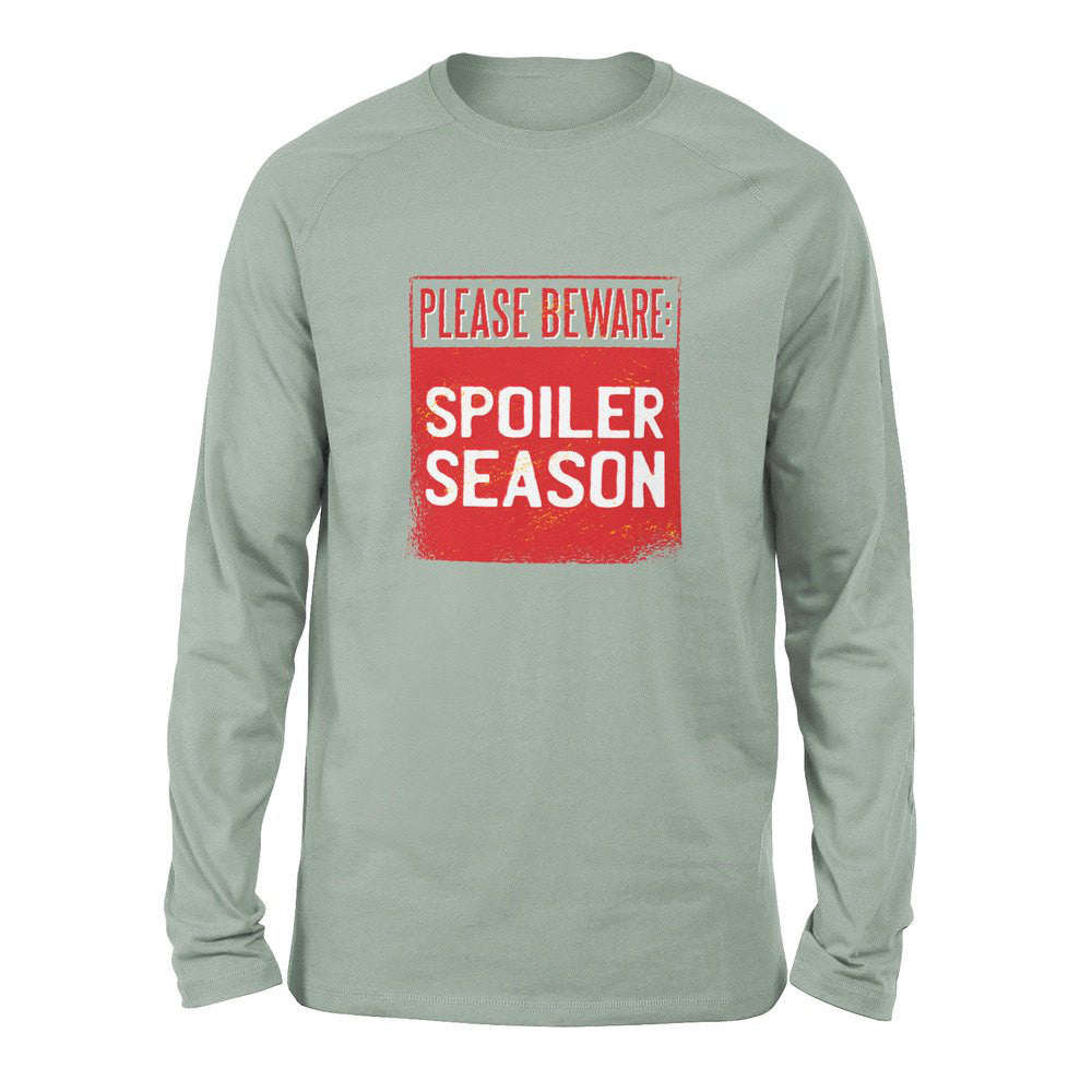 Spoiler Alert Men/Unisex Drop Shoulder Sweatshirt in Dusty Blue color
