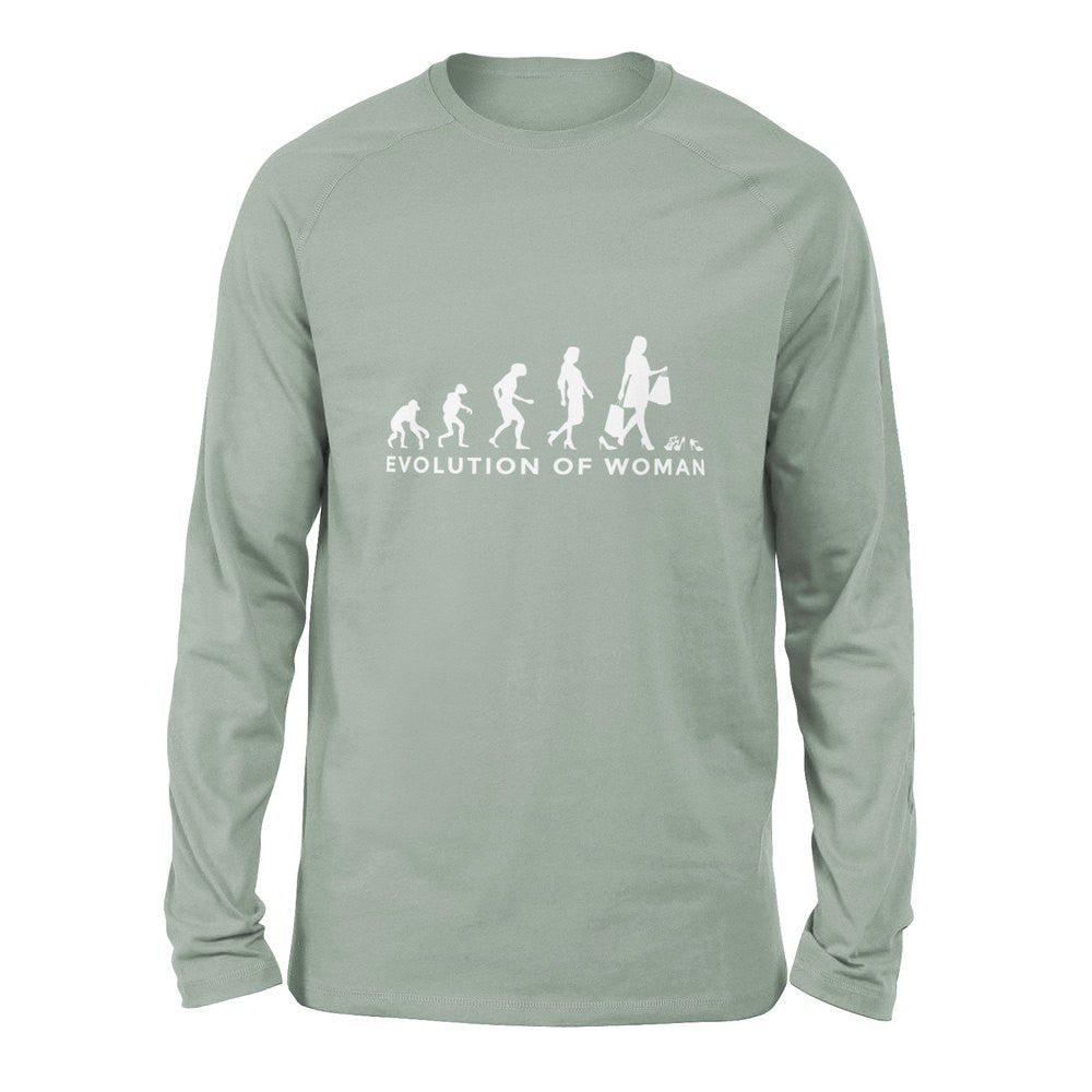 Female Evolution Men/Unisex Drop Shoulder Sweatshirt in Dusty Blue color