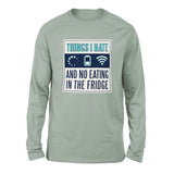 Things I Hate Men/Unisex Drop Shoulder Sweatshirt in Dusty Blue color