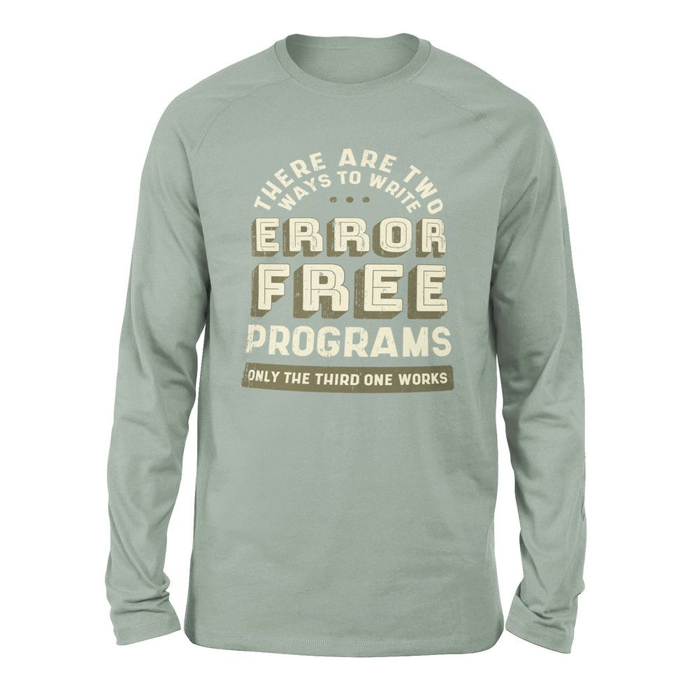 How Many Ways To Write Error Free Programs Men/Unisex Drop Shoulder Sweatshirt in Dusty Blue color