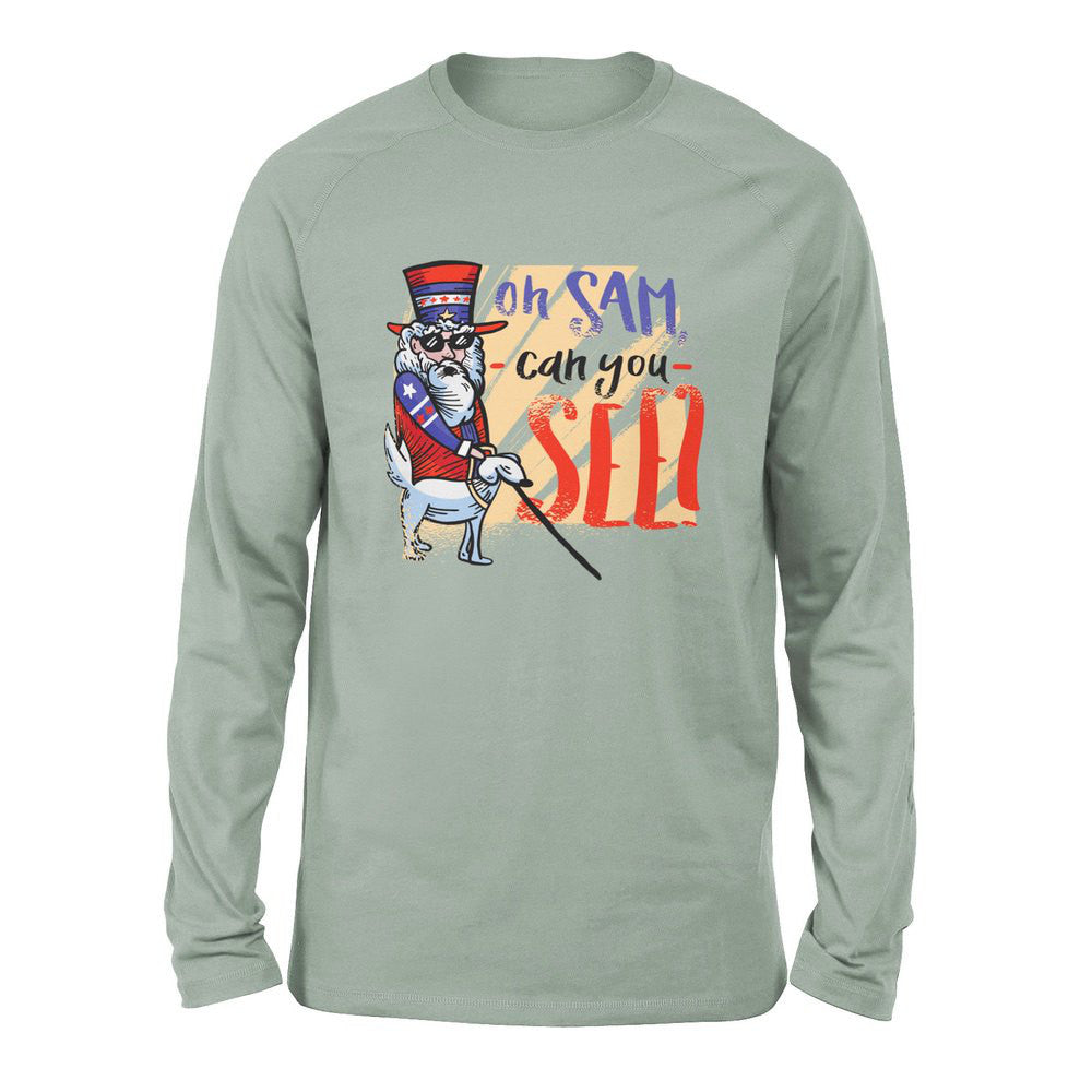 Oh Sam Can You See Men/Unisex Drop Shoulder Sweatshirt in Dusty Blue color