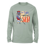 Oh Sam Can You See Men/Unisex Drop Shoulder Sweatshirt in Dusty Blue color