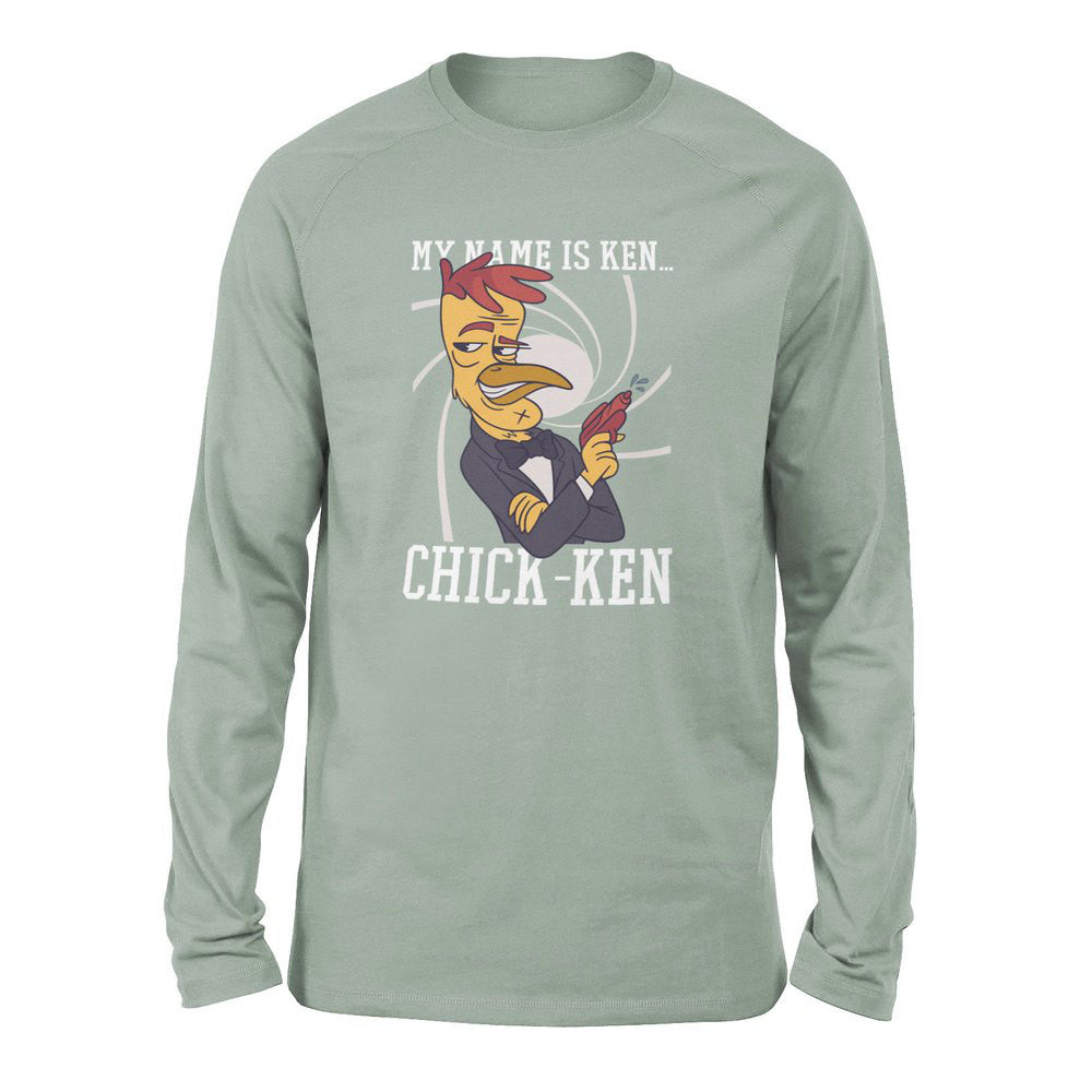 Chicken Spy Men/Unisex Drop Shoulder Sweatshirt in Dusty Blue color