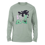 I Think You're Overreacting Men/Unisex Drop Shoulder Sweatshirt in Dusty Blue color
