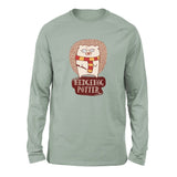 Hedge Hog Potter Men/Unisex Drop Shoulder Sweatshirt in Dusty Blue color